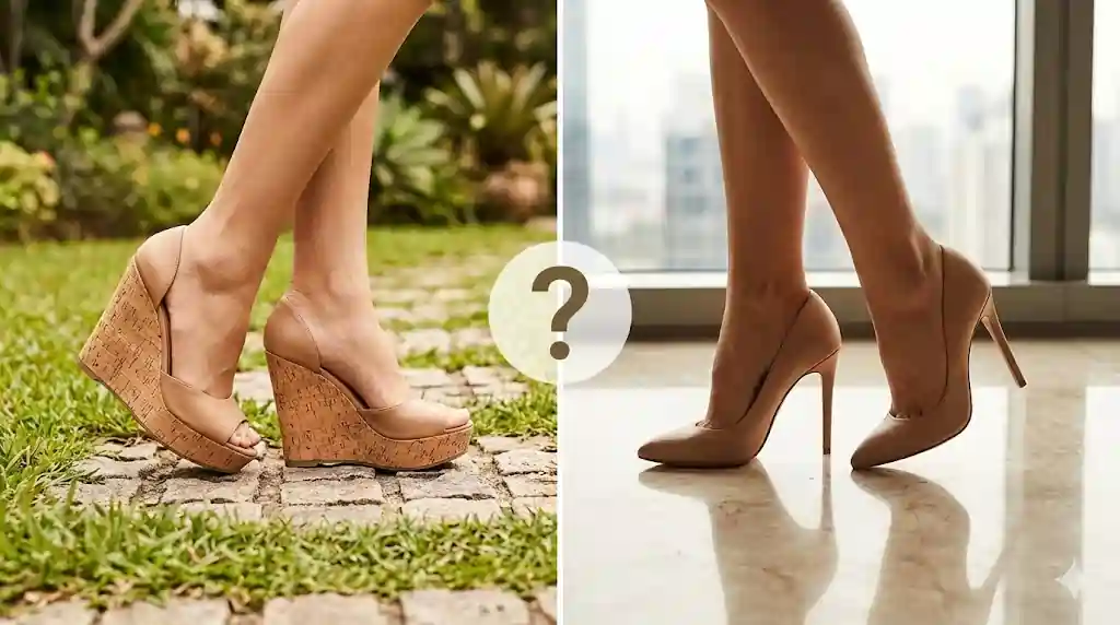 Beda Wedges dan Heels